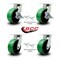 Service Caster 8 Inch Heavy Duty Green Poly on Cast Iron Caster Swivel Locks 2 Brakes, 4PK SCC-KP92S830-PUR-GB-SLB-BSL-2-BSL-2 - alternate 6